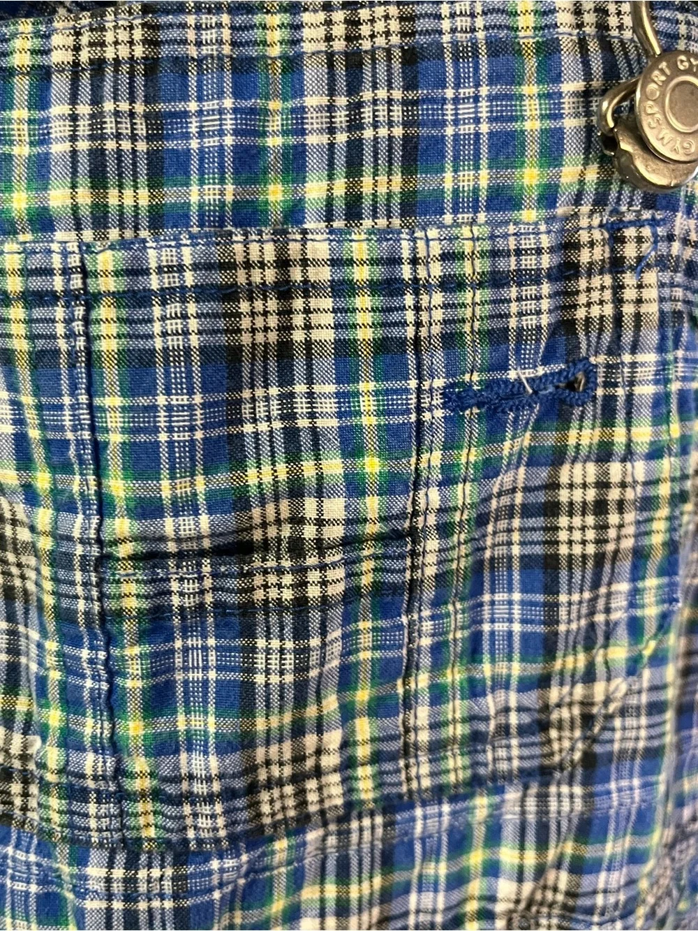 VTG 90s Gymboree Blue and Green Plaid Shortalls